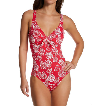 Anita Floral One Piece Swimsuit - Cranberry - M3 7825