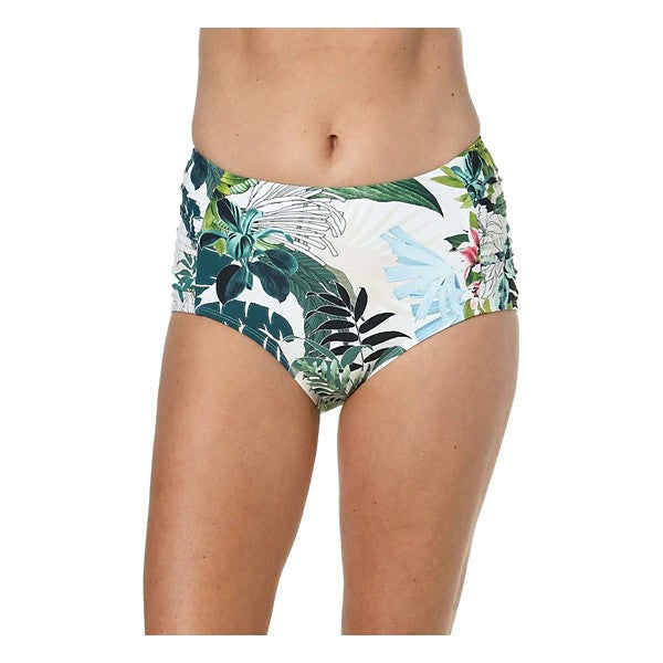 Jantzen Nature Glow Side Shirred Swim Bottoms - Dashing Green - JZ23003H