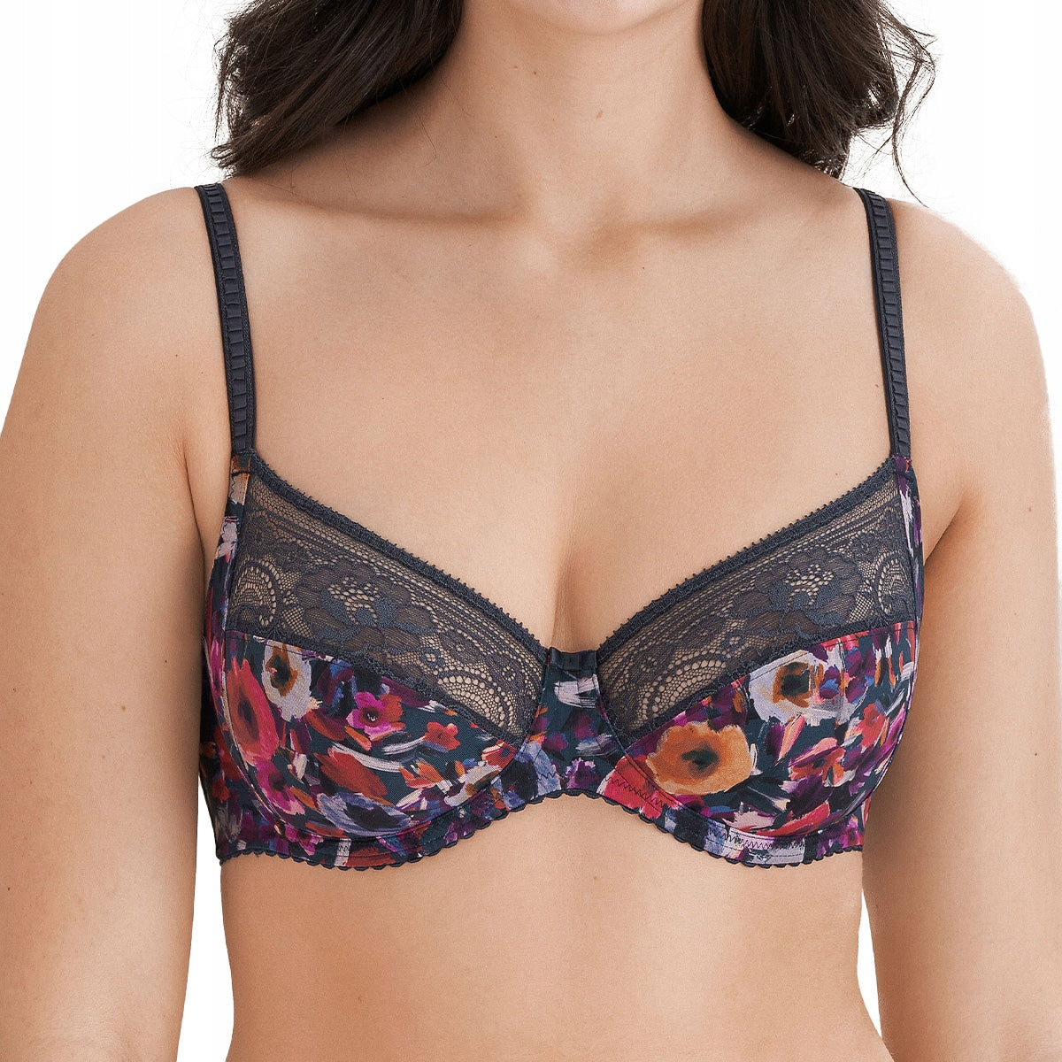 Conturelle Art Floral Padded Lace Bra