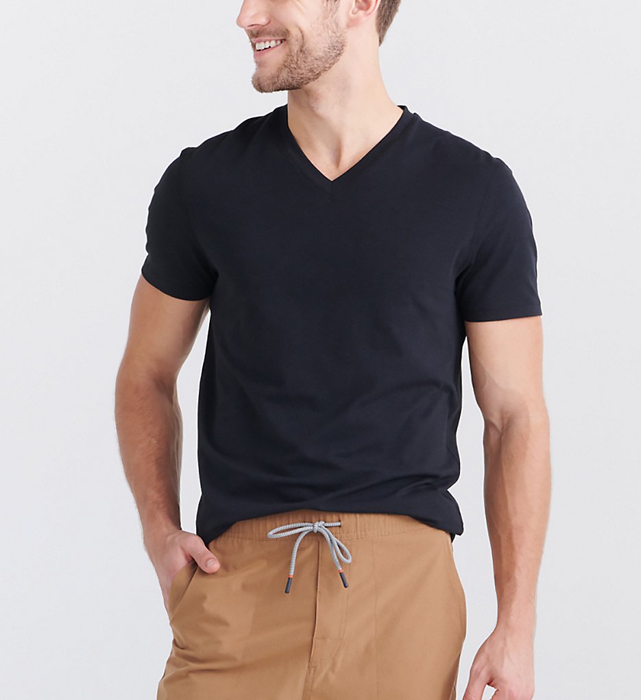 SAXX DropTemp Cooling V-Neck Undershirt - XL - Black - SXSV44 BLK
