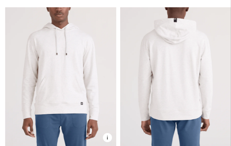 SAXX 3Six Five Lounge Hoodie - Steel Heather - SXLH37 STH