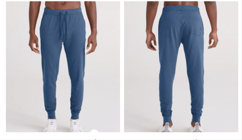 SAXX 3Six Five Men's Lounge Sweatpants - Washed Indigo - SXLP37 WID