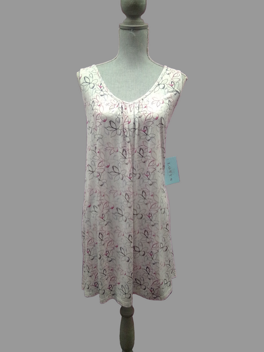 Lotus Lingerie Sleeveless Sleepshirt - Floral - 1X - L1011