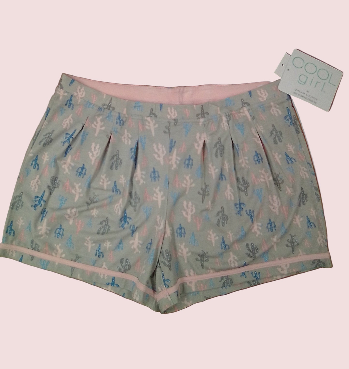 Cool Girl Cactus Print Sleep Shorts - C324400