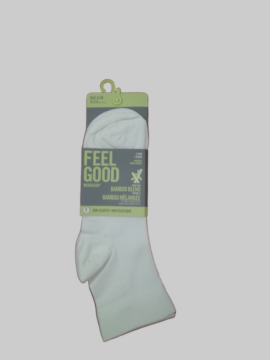 McGregor Woman's "Feel Good" Bamboo Blend Socks - White - MGW201FQ28001