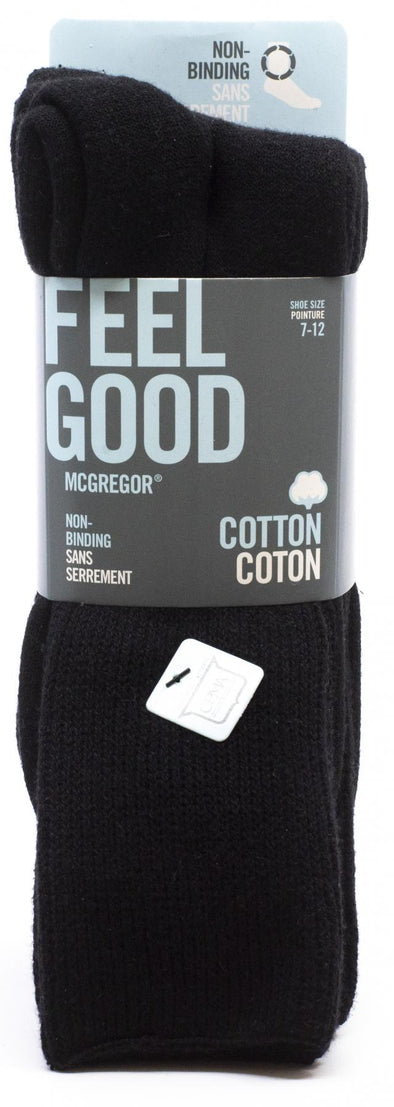 McGregor Men's "Feel Good" Wool Crew Socks - Black Size 7-12 - MGM201DR37001 /2 / 3