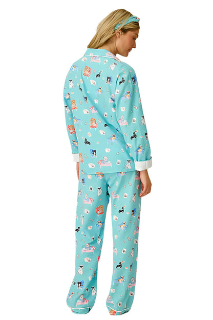 P.J. Salvage Women's This Is How I Roll 3-Piece Flannel PJ Set with Headband