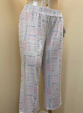 Cool Girl Capri Sleep Pant - Geo Lines -  C221302