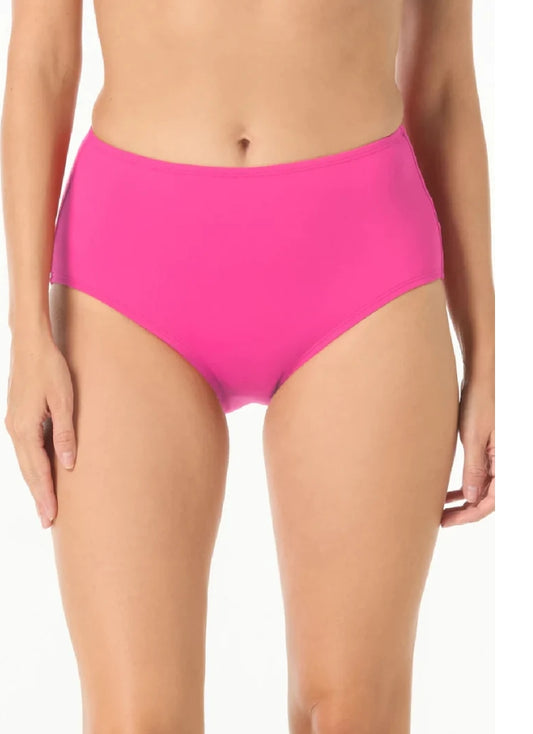 Beach House Chloe High Waisted Bikini Bottom - Size 10 - Berry - H58433 550