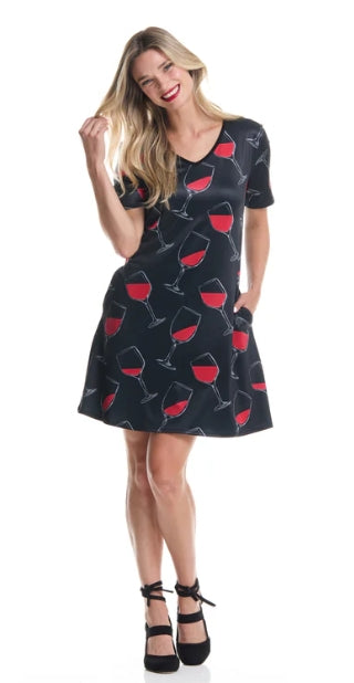 Gilane V-Neck Skater Dress - Milan 1021