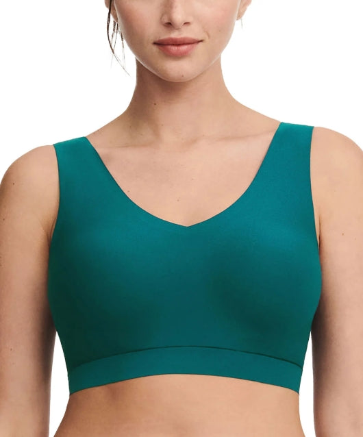 Chantelle SoftStretch V-Neck Crop Top - Peacock blue - XL/2XL - C16A10