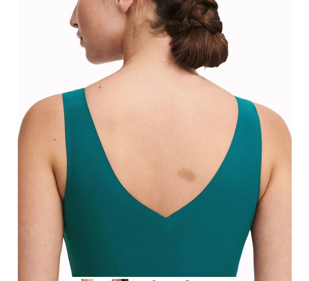 Chantelle SoftStretch V-Neck Crop Top - Peacock blue - XL/2XL - C16A10