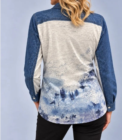 Tango Mango Blouse - Denim - 89090
