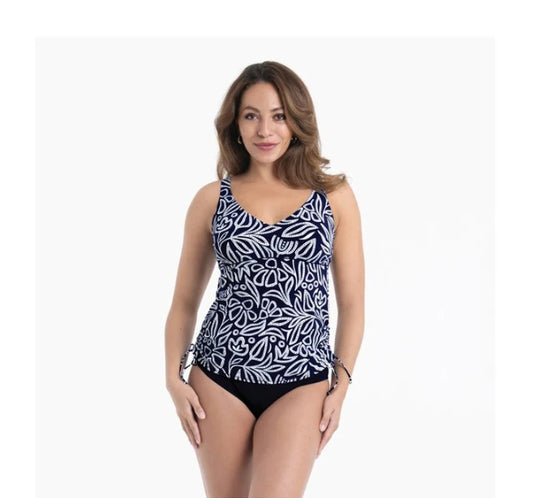 Anita MALAIKA Tankini top- Navy Blue/White - M6 8474-1