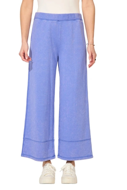 Escape by Habitat Cropped Wide Leg Terry Pant - Baja Blue - E68097