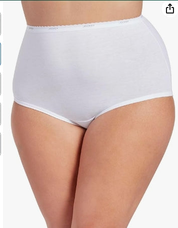 Jockey Classics Plus Cotton Briefs 3-Pack - Plus Size - White - 7626