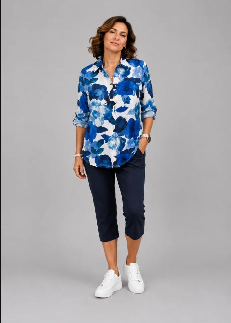 Tango Mango Blouse - Blue - 89087 AS
