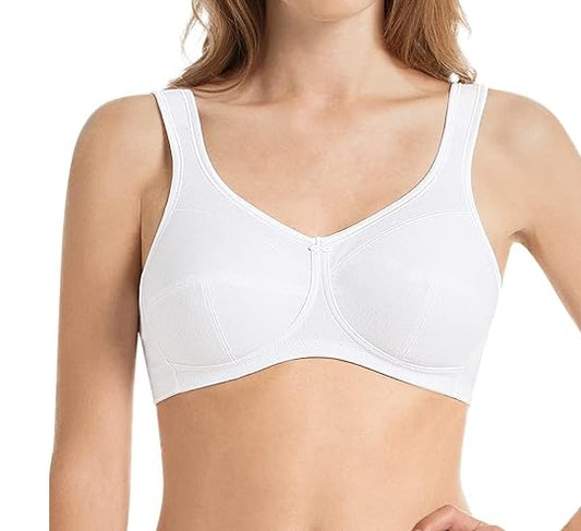 Anita JANE Classic Non-wire Cotton Comfort Bra - White - 5427