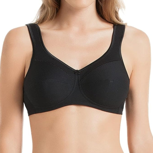 Anita JANE  Classic Non-wire Cotton Comfort Bra - Black - 5427