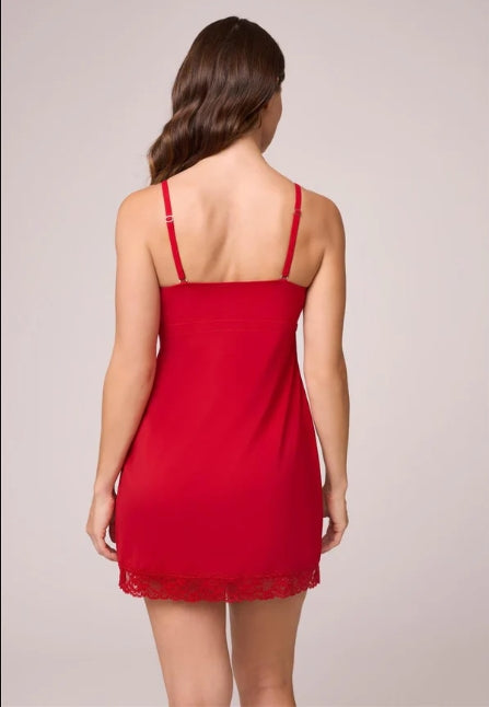 Montelle Intimates Bust Support Chemise - Large - Sweet Red - 9394