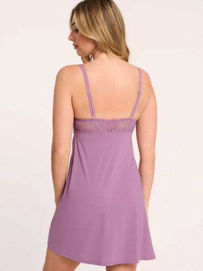 Montelle Intimates Bust Support Chemise - Berry Glaze - 9589
