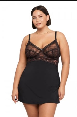 Montelle Enchanted Fashion Muse Babydoll Set - Black Pecan - 9495