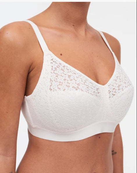 Chantelle Easy Feel Norah Lace wireless bra - 36F - White - C13F80 010