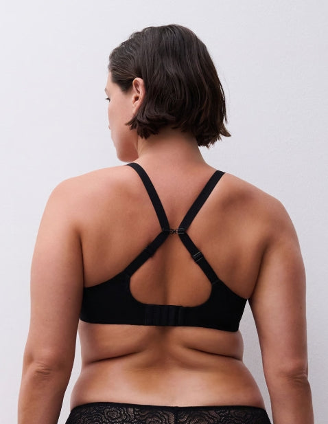 Chantelle C Jolie Comfort Convertible T-Shirt Bra - Black- 32F - C13B60 011