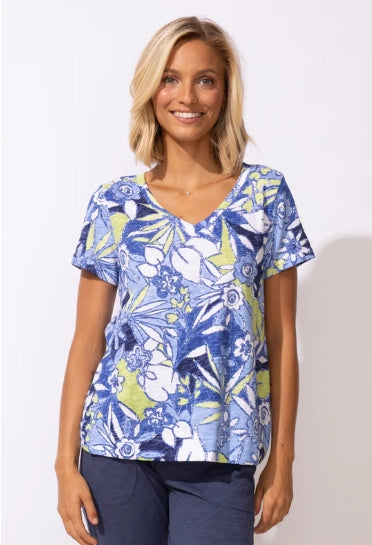 Habitat Escape-E13400-V Neck Tee-Resort