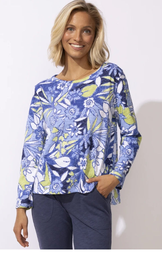 Escape by Habitat "Fiji Floral" Boxy Tee - 13425