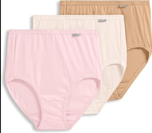 Jockey Elance Cotton Briefs 3-Pack - White - 7460
