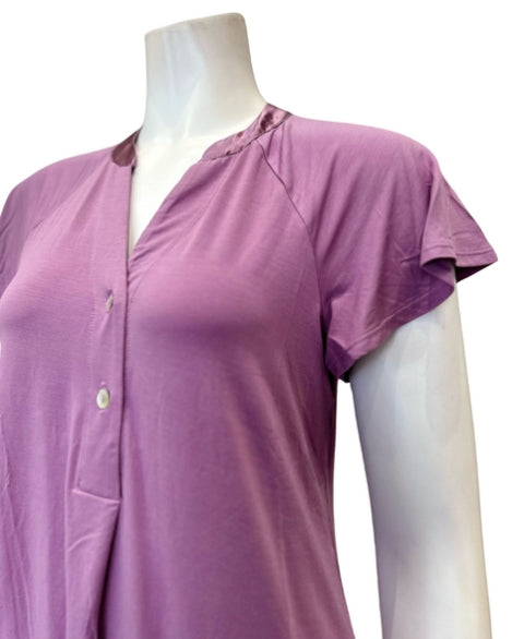 Fleur't Fluttered Sleeve Nightshirt - Berry Glaze - 638
