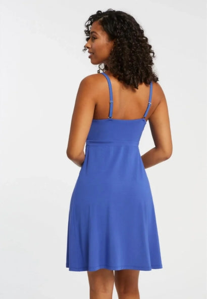 Montelle Intimates Modal Bust Support Midi Chemise - Sapphire - 9398