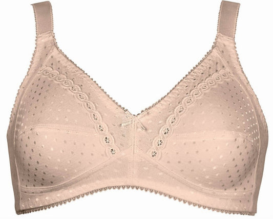 Naturana Cotton Bralette Dots - 38D - Nude - 5217
