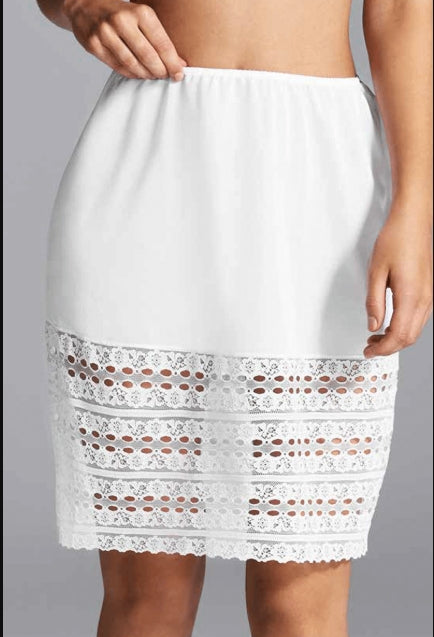 Naturana White Essential Lace Slip Underskirt - White - 3609