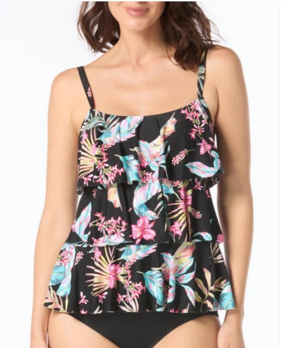 Beach House Endless Summer Jane Ruffle Tiered Tankini Top - H3K025