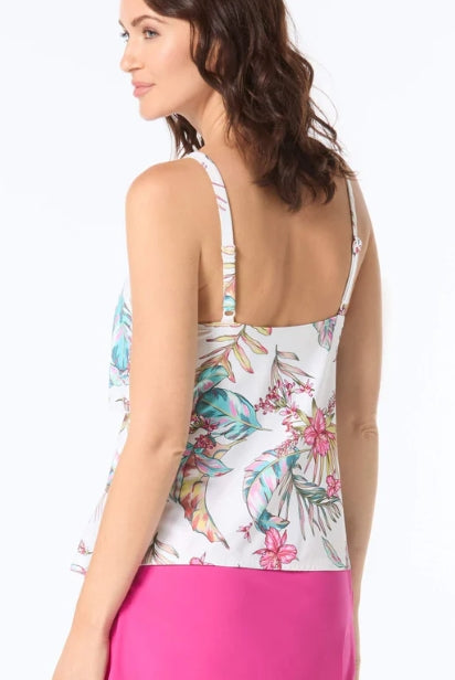 BEACH HOUSE JACLYN TANKINI TOP - White - H3K060