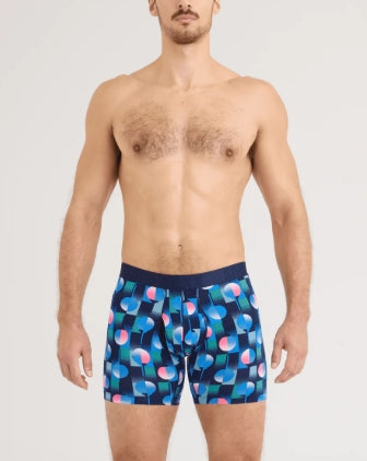 DropTemp® Cooling Cotton Everyday Boxer Brief 6" - Tee Up-Maritime Blue - SXBB86F-TUM