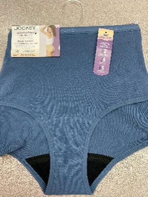 JOCKEY Worry Free Cotton Stretch Moderate Absorbency Brief - Nocturne Blue - 20075