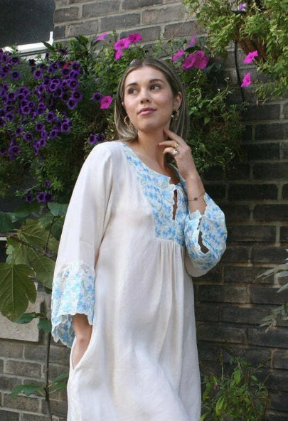 Rya Collection FLOWER CHILD Sleep Shirt -Cream - M/L- 509