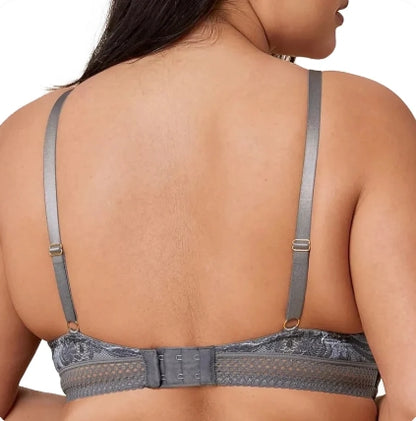 Montelle Intimates Silk & Smoke Wire Free Bra - French Floral - 9485