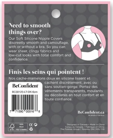 BeConfident Reusable Silicone Nipple Covers - Light BC30125CR or Dark BC30125TIR