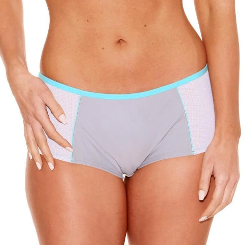 Fit Fully Yours Pauline Boyshort - Silver/Teal - U9684