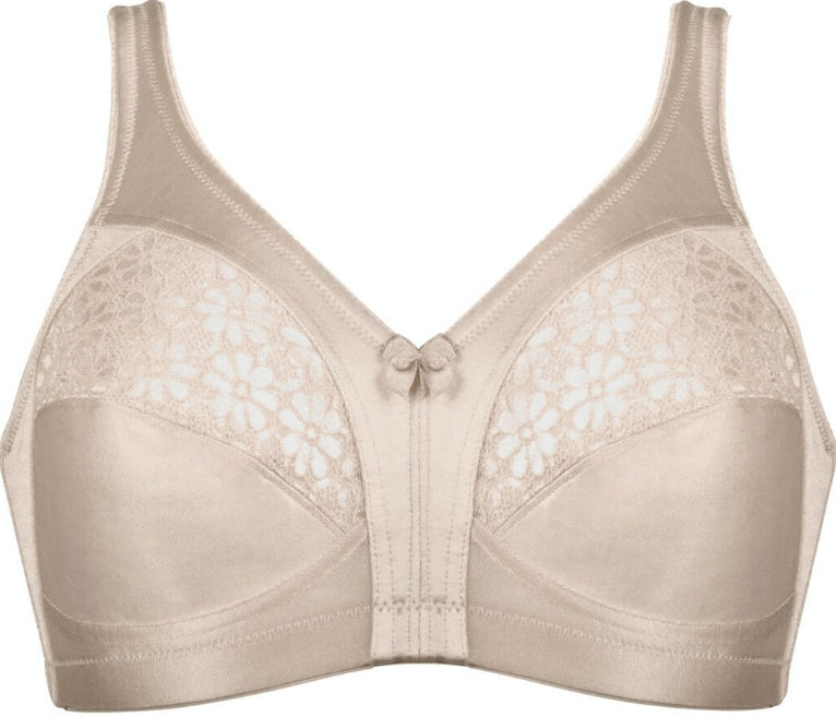 Naturana Wireless Firm Control Lace Bra - Nude - 5139
