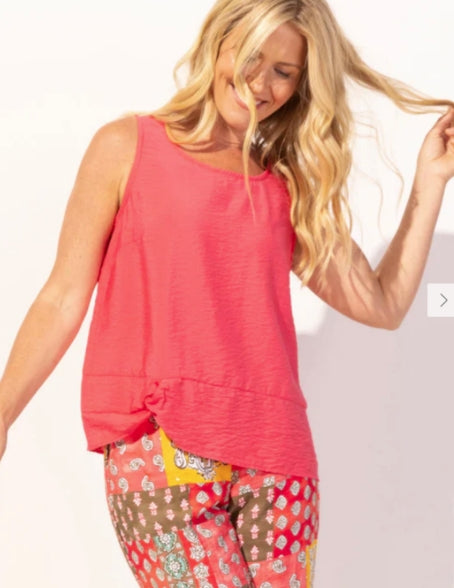Escape Button Back Tank Top - 37017