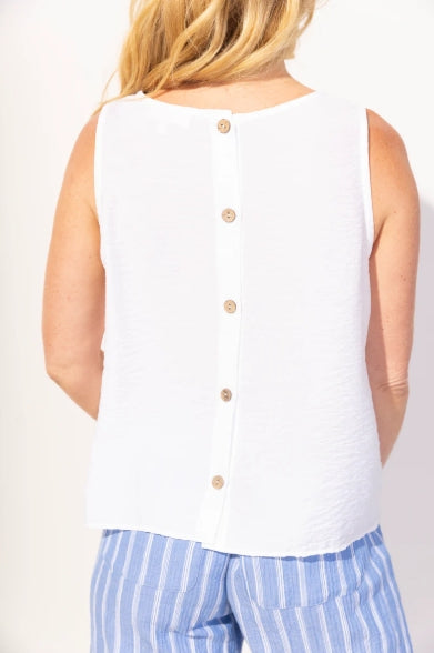 Escape Button Back Tank Top - 37017