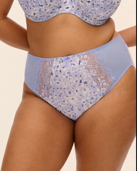 Elomi Morgan High Leg Brief - Blue Leopard - EL4118BEO