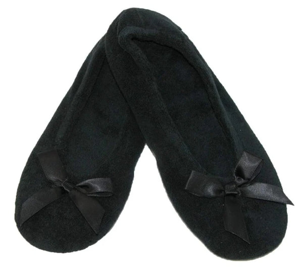 Isotoner Classic Stretch Terry Ballerina - Rubber Outsole - 9i968