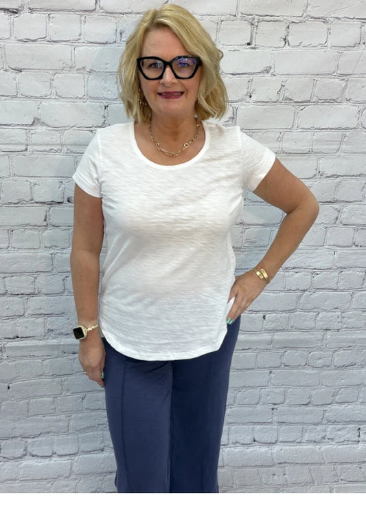 Escape by Habitat Cuff Sleeve Hi-Lo Tee - 10034