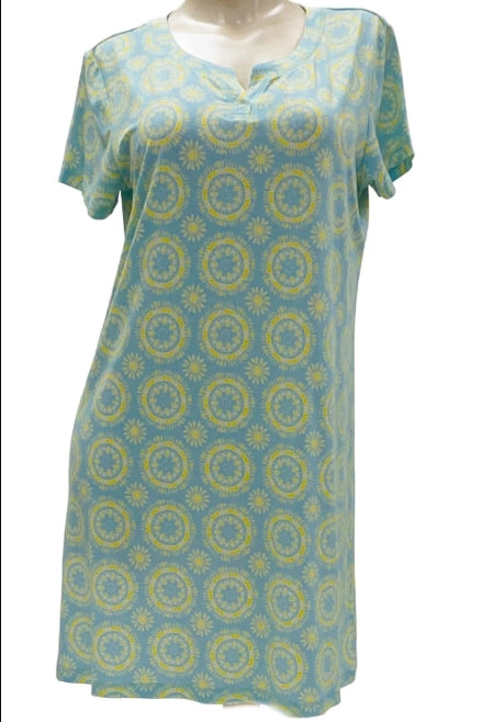 Cool Girl Blue Bells & Bliss Short Sleeve Night Shirt - Blue Burst - C225200